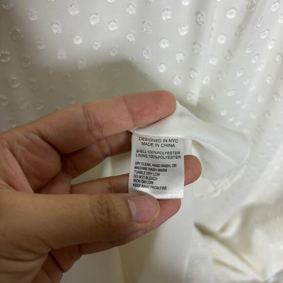 Yumi Kim Swiss Dot White Class Act Mini Dress Sz S - Picture 6 of 12